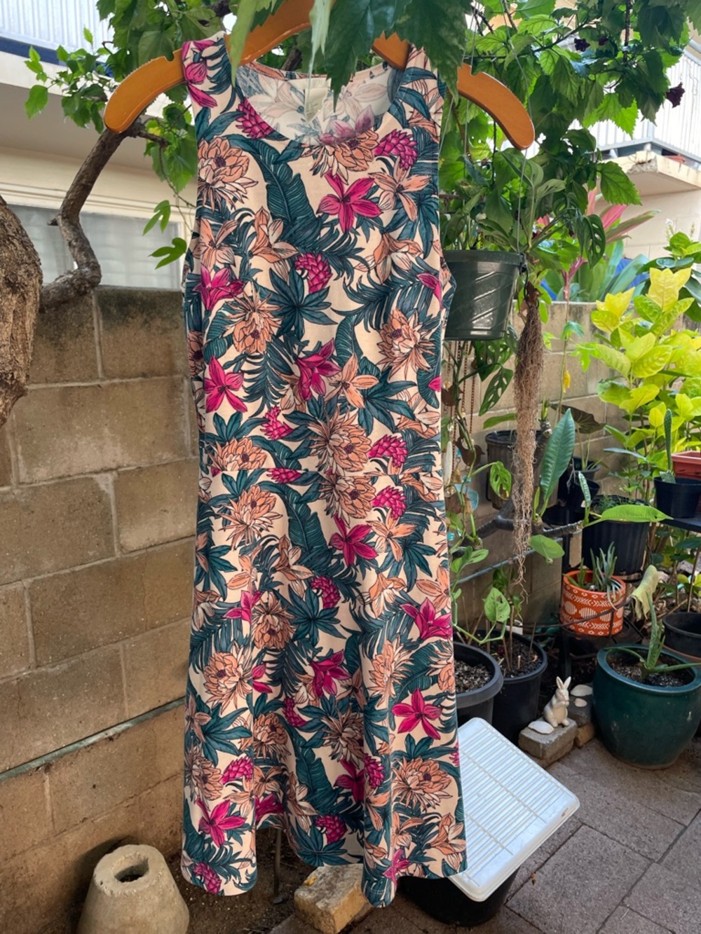 H&M Tropical Floral Sleeveless Maxi Dress Size Small